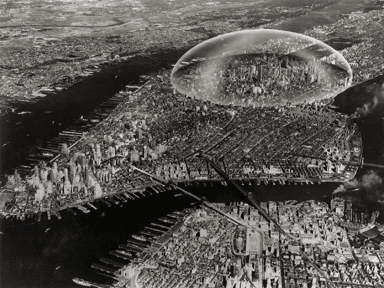 Buckminster Fuller and Shoji Sadao Dome Over Manhattan, c 1960