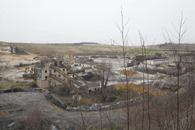 The quarry workings, which finally closed at the end of March