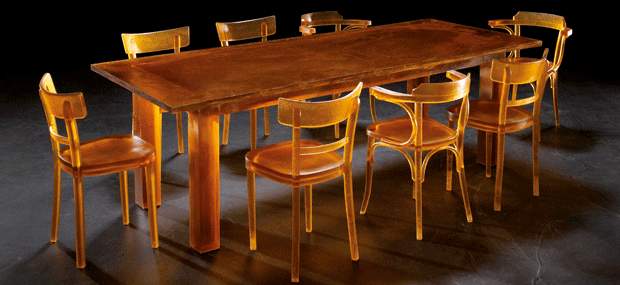 Spitting Image dining table and chairs