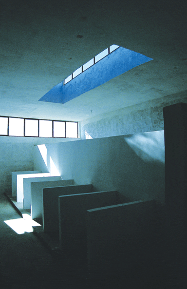 The toilets. Shallow rooms and low roofs with skylights were designed to control sunlight in the region’s extreme climate