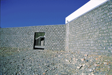 The main construction material was handmade bricks composed of surrounding scree