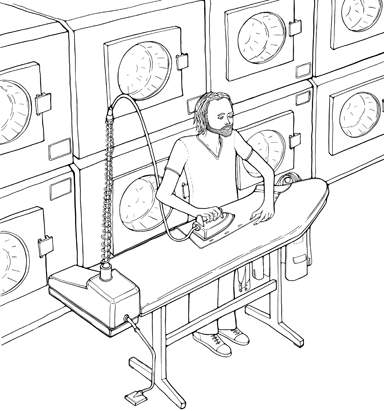 A slave doing the laundry