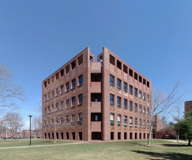 Phillips Exeter Academy Library exterior Exeter New Hampshire Apr 2014 by Louis Kahn