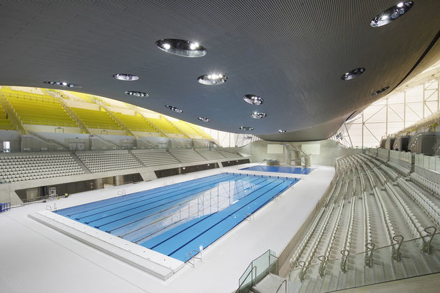 Zaha Hadid’s London Aquatic Centre. Photo by Hufton + Crow