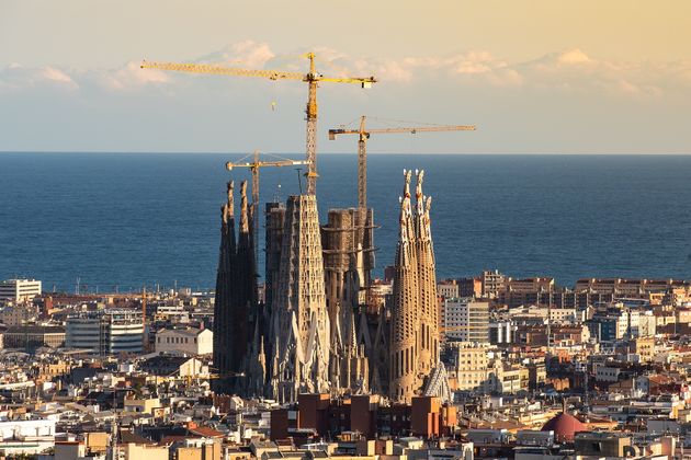 Barcelona skyline with Gaudi's Sagrada Familia