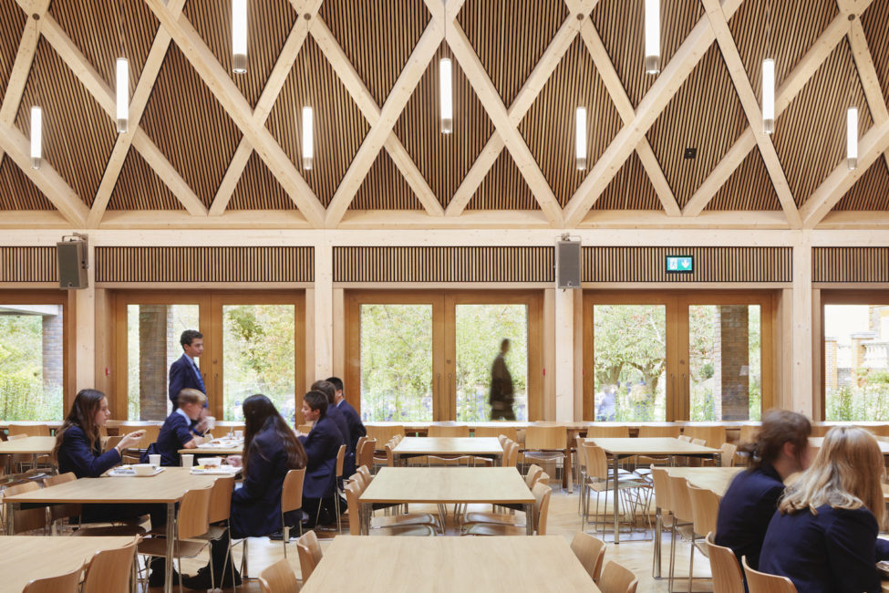 Maccreanor Lavington designs timber school refectory ICON Magazine