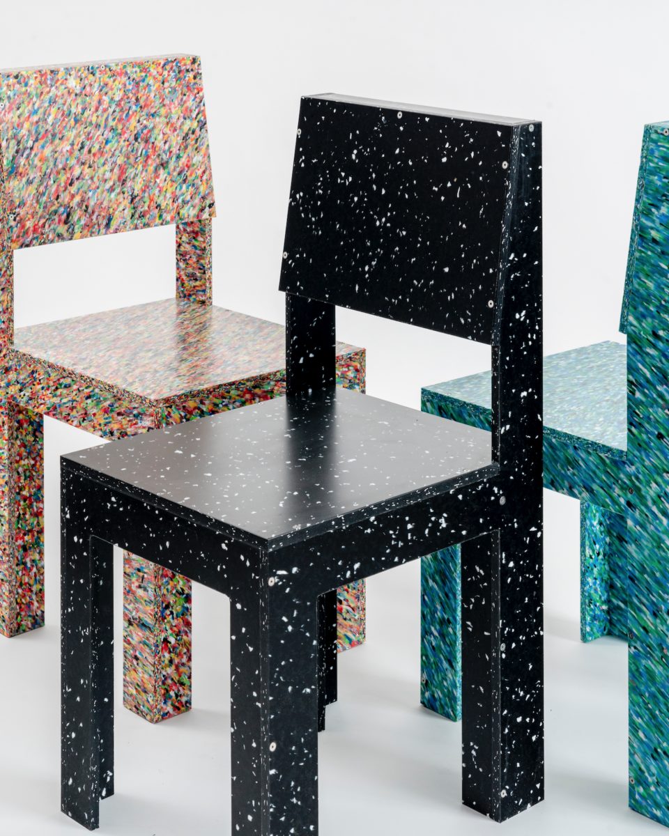 Jane Atfield, Emma Scully Gallery,recycled plastics, upcycled design, design, New York, upcycled chair, iconeye, ICON magazine