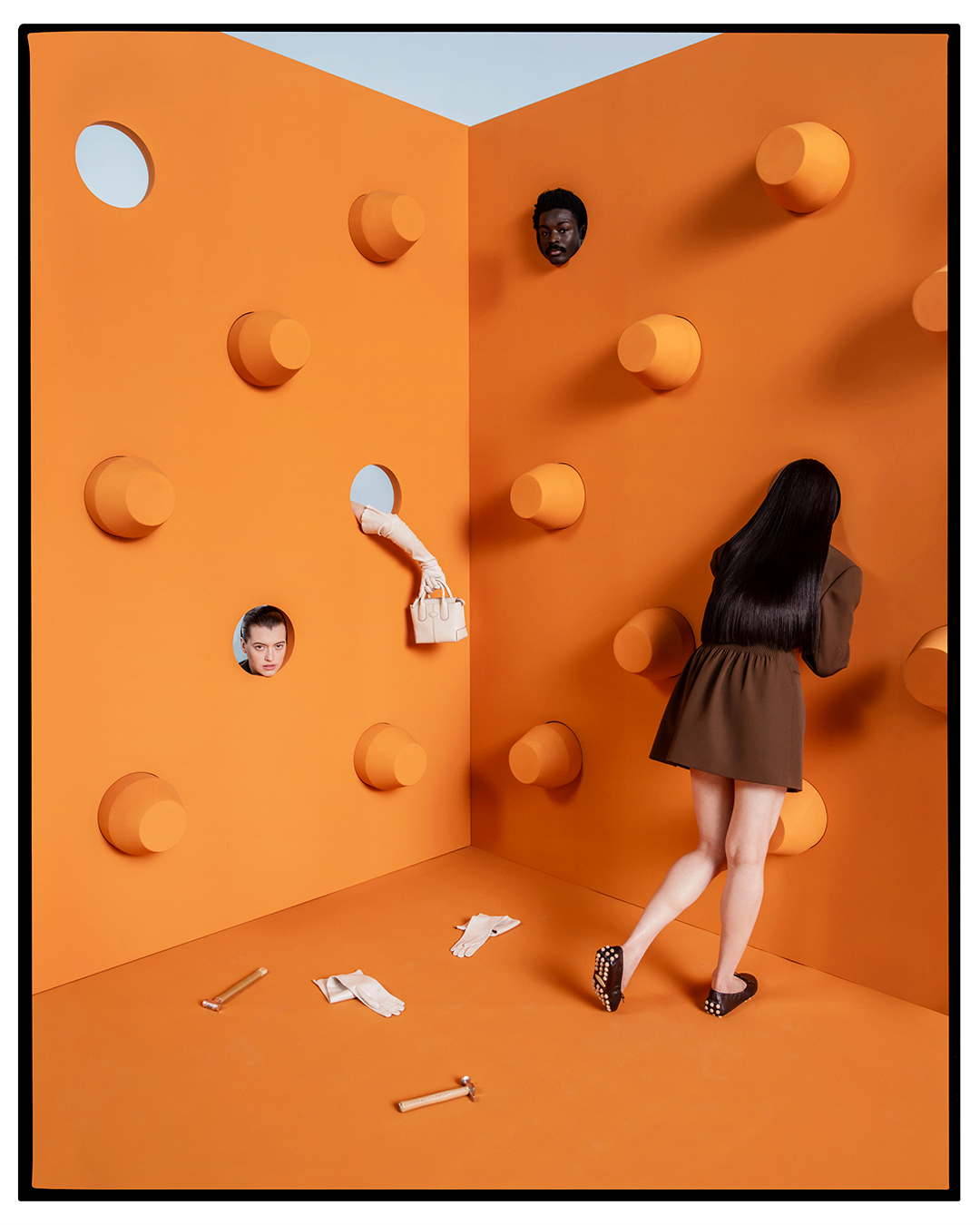 Tod's Tim Walker The Art of Craftsmanship Milan Design Week 2023 art direction orange