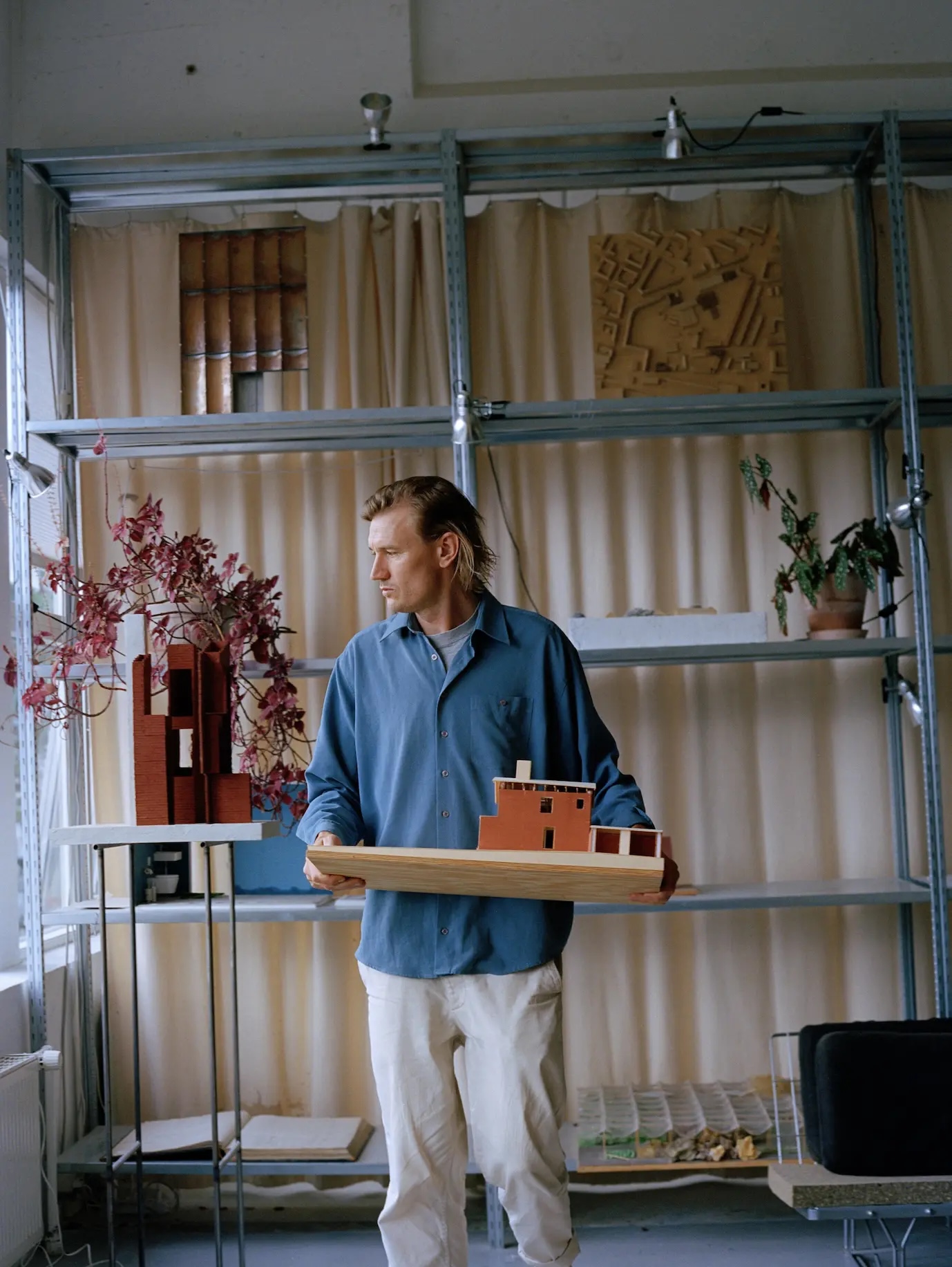 Curator Søren Pihlmann in his studio