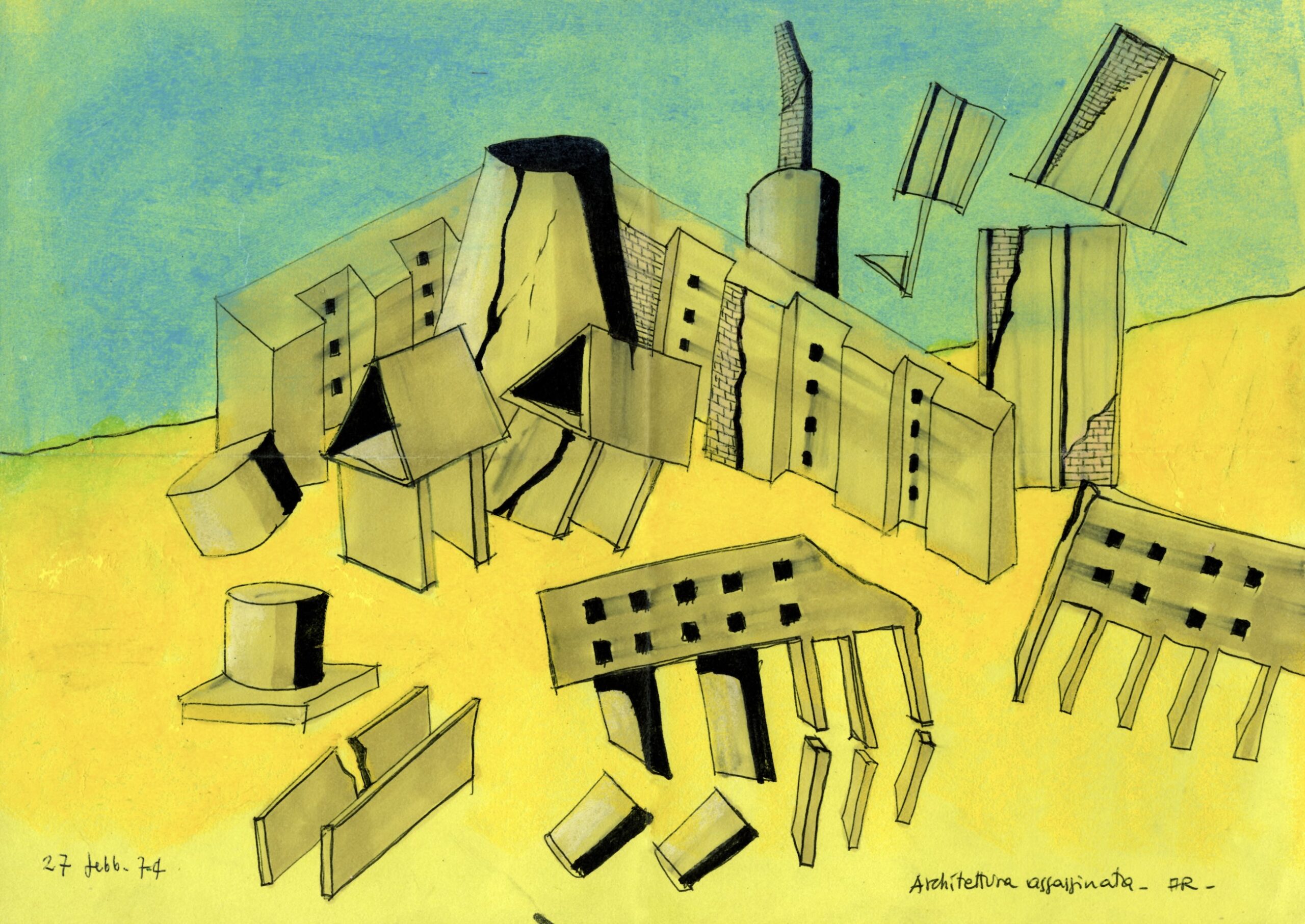 Aldo Rossi, Architettura assassinata, 1974 © Estate of Aldo Rossi. All rights reserved 2025-Bridgeman images